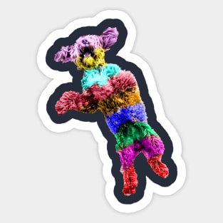 Crazy Rainbow Cockapoo Sticker